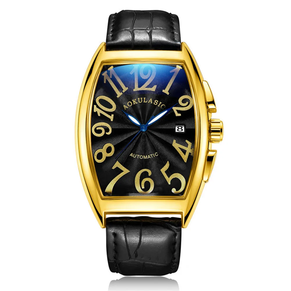 Fashion Mechanical Men's Watch Automatic Wrist Watch Wine Barrel Sports Casual Watch Leather Waterproof Clock Relogio Masculino
Fashion Mechanical Men's Watch Automatic Wrist Watch Wine Barrel Sports Casual Watch Leather Waterproof Clock Relogio Masculino