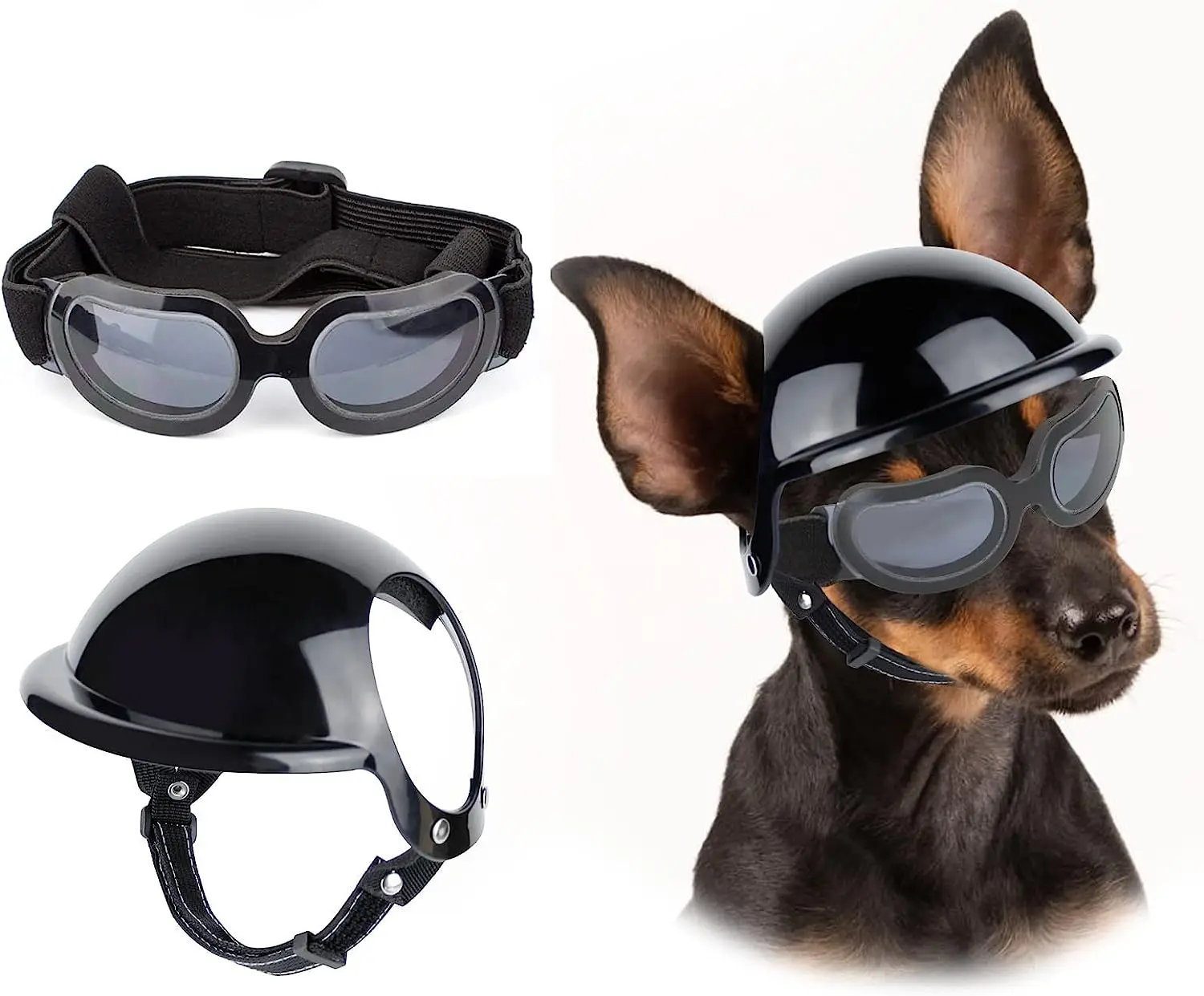 ATUBAN Dog Helmet and Sunglasses for Dogs,UV Protection Dog Glasses Sport Hat for Medium Dogs,for Dog Outdoor Driving Walking
ATUBAN Dog Helmet and Sunglasses for Dogs,UV Protection Dog Glasses Sport Hat for Medium Dogs,for Dog Outdoor Driving Walking