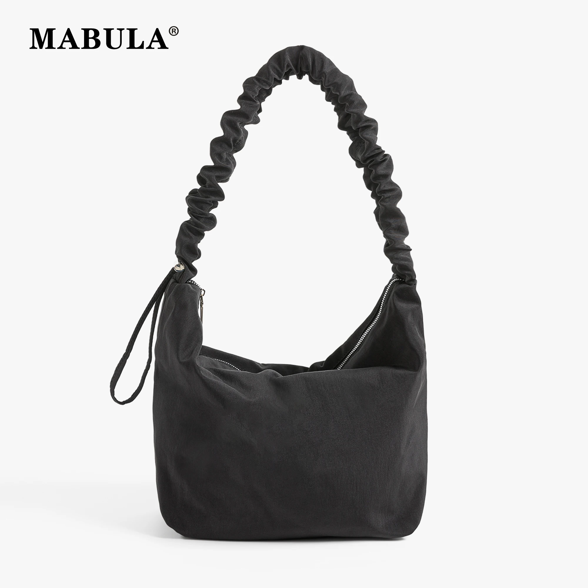 MABULA Adjustable Ruched Handle Women Underarm Shoulder Bag Soft Nylon Underarm Hobo Purse Simple Casual Top Handle Handbag
MABULA Adjustable Ruched Handle Women Underarm Shoulder Bag Soft Nylon Underarm Hobo Purse Simple Casual Top Handle Handbag