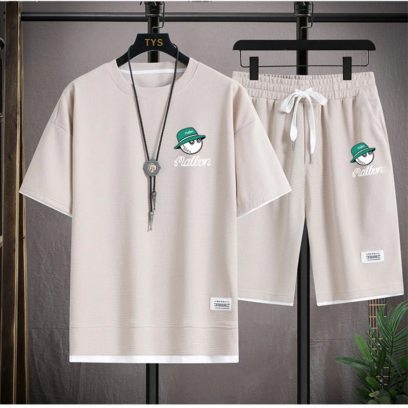 Waffle Men's Short Sleeve Set Cool, Comfortable, Fashion Trend Paired with Lightweight and Breathable Fabric GOLF 2023 Summer
Waffle Men's Short Sleeve Set Cool, Comfortable, Fashion Trend Paired with Lightweight and Breathable Fabric GOLF 2023 Summer