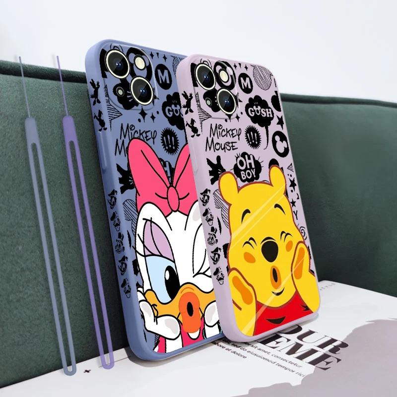 Disney Donald Duck Daisy For Apple iPhone 14 13 12 11 Pro Max Plus XS XR X 8 7 SE Liquid Left Rope Phone Case Capa Cover
Disney Donald Duck Daisy For Apple iPhone 14 13 12 11 Pro Max Plus XS XR X 8 7 SE Liquid Left Rope Phone Case Capa Cover
