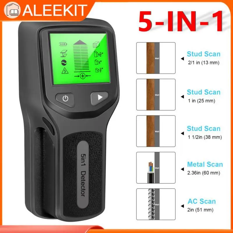 5in 1 LCD Display Multifunctional Wall Detector Metal Detector Find Wooden Pin Metal Cable Detector Wall Scanner Wit AC Warning
5in 1 LCD Display Multifunctional Wall Detector Metal Detector Find Wooden Pin Metal Cable Detector Wall Scanner Wit AC Warning