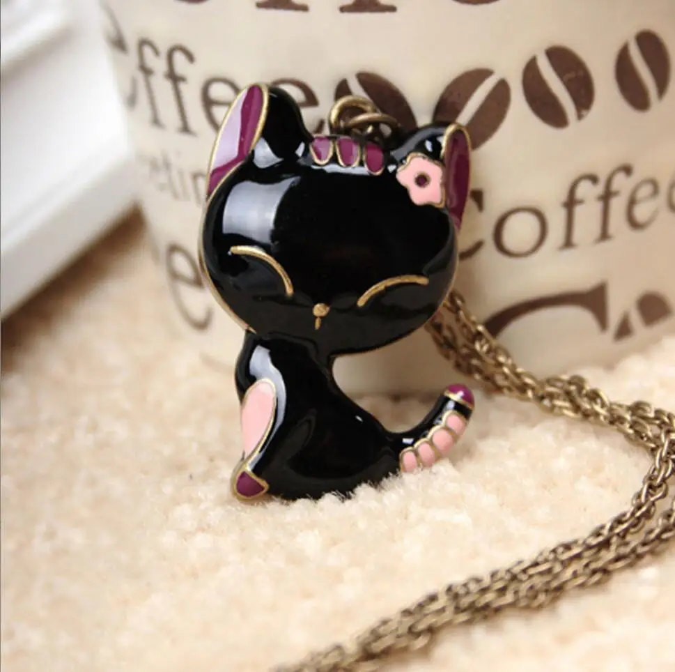 1PC Cute Black Cat Alloy Drop Oil Best Friend Necklace for Kids Girls Fashion Friendship Gifts F1623
1PC Cute Black Cat Alloy Drop Oil Best Friend Necklace for Kids Girls Fashion Friendship Gifts F1623