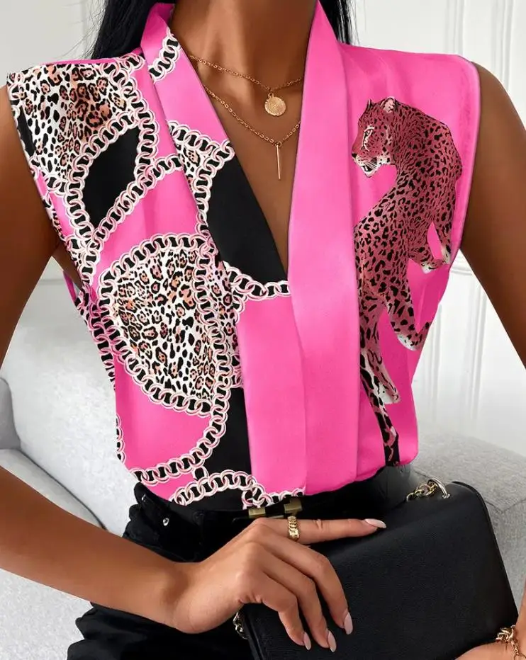 Tank Tops for Women 2022 Leopard Chain Print Top Casual Fashion Sleeveless Vest Elegant All-Match Fashion Daily Streetwear
Tank Tops for Women 2022 Leopard Chain Print Top Casual Fashion Sleeveless Vest Elegant All-Match Fashion Daily Streetwear