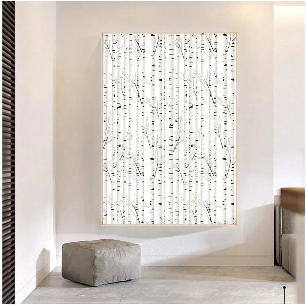 Black and White Birch Hand-painted Watercolor Self-adhesive Pre-adhesive Wallpaper Mural Wallpapers for Living Room 
Black and White Birch Hand-painted Watercolor Self-adhesive Pre-adhesive Wallpaper Mural Wallpapers for Living Room