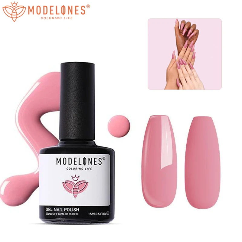 Modelones 15ml Pink Nail Varnish Fresh Gel Manicure Semi Permanent Nail Glue for Soak Off LED Nail Art Hybrid UV Paint Nails
Modelones 15ml Pink Nail Varnish Fresh Gel Manicure Semi Permanent Nail Glue for Soak Off LED Nail Art Hybrid UV Paint Nails