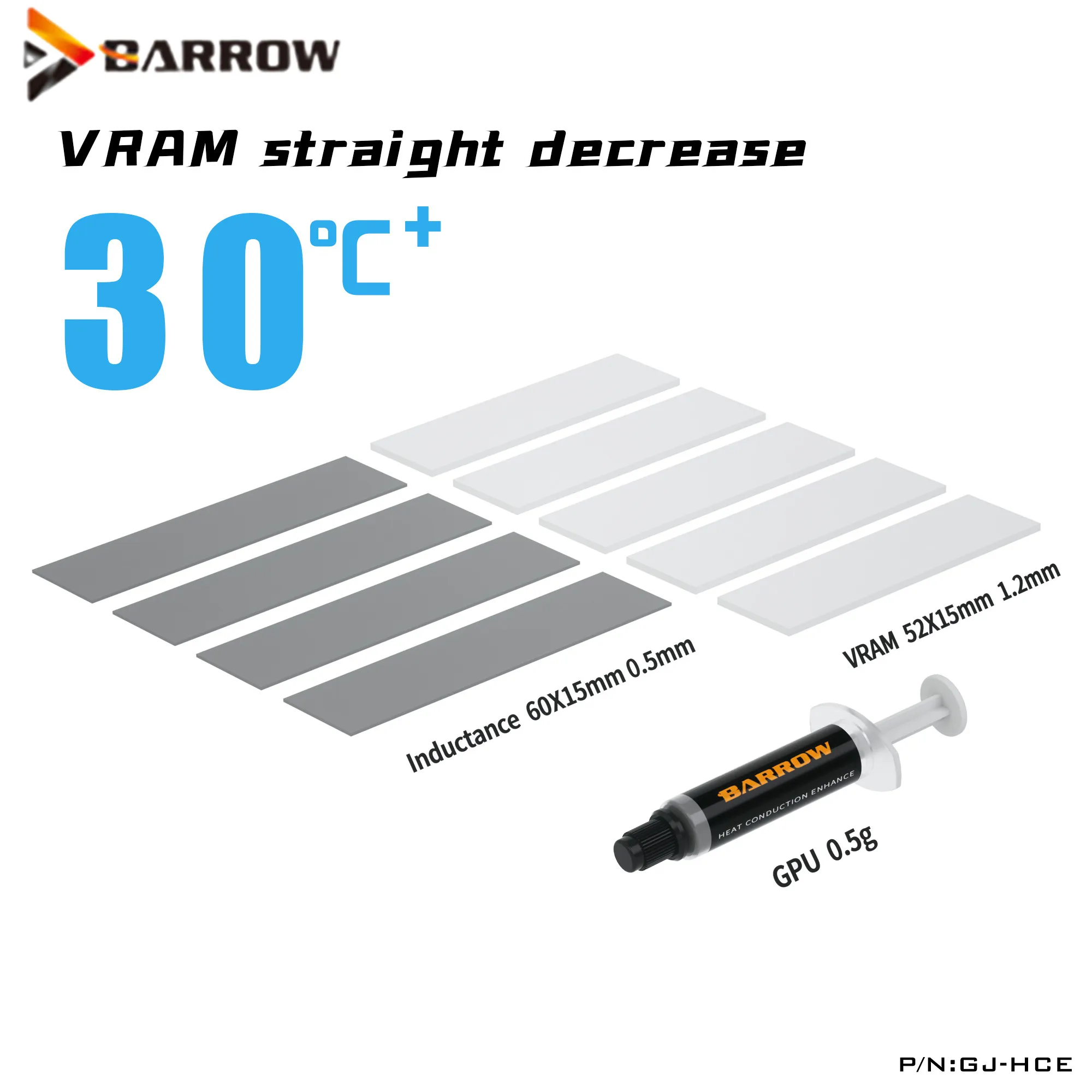 Barrow Graphics Card Thermal Enhancement Kit Silicone Grease Thermal Conductive GJ-HCE Video Memory Thermal Conductive Silicone
Barrow Graphics Card Thermal Enhancement Kit Silicone Grease Thermal Conductive GJ-HCE Video Memory Thermal Conductive Silicone