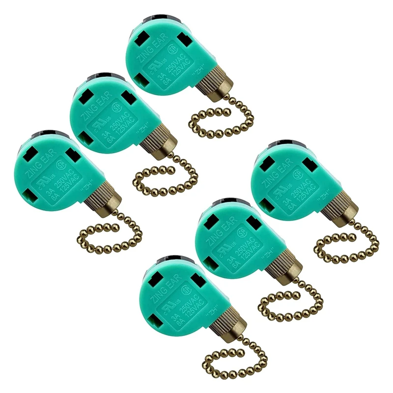 Promotion! 6 Pack Ceiling Fan Switch 3 Speed 4 Wire Zing Ear ZE-268S6 Fan Pull Chain Switch Replacement Speed Control Switch
Promotion! 6 Pack Ceiling Fan Switch 3 Speed 4 Wire Zing Ear ZE-268S6 Fan Pull Chain Switch Replacement Speed Control Switch