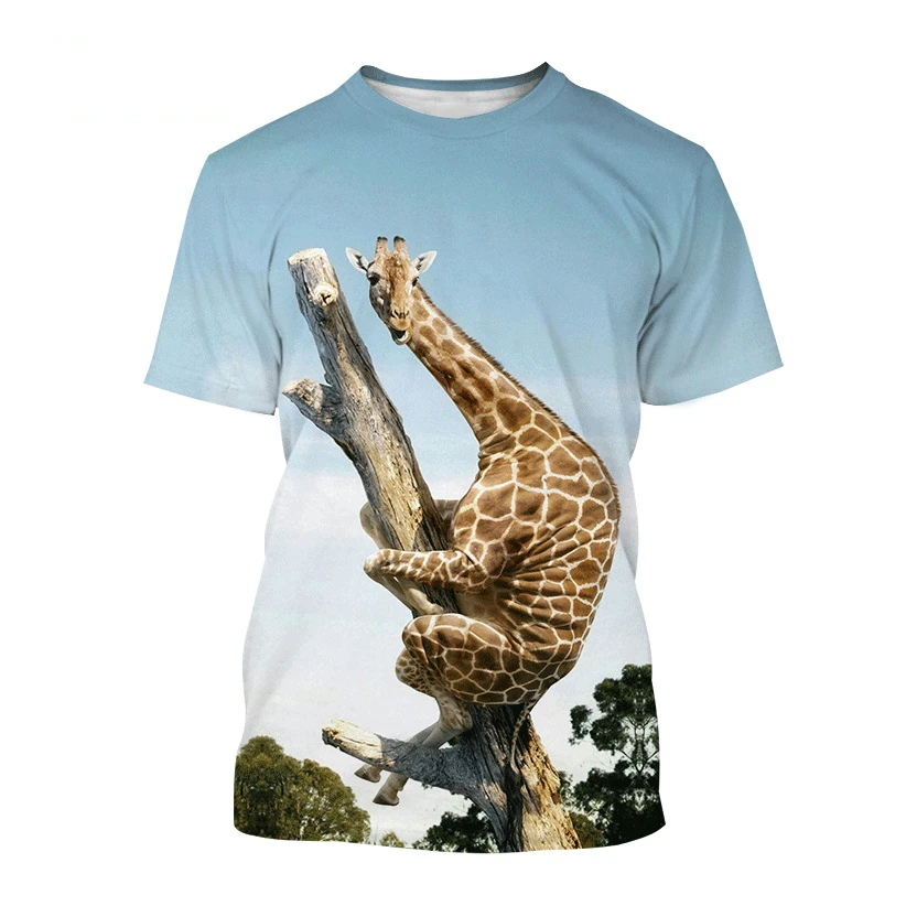 Animal Giraffe Print 3D T-shirt Cute Small Fresh Men's Summer 3D Short-sleeved High-quality Breathable Quick-drying Top
Animal Giraffe Print 3D T-shirt Cute Small Fresh Men's Summer 3D Short-sleeved High-quality Breathable Quick-drying Top