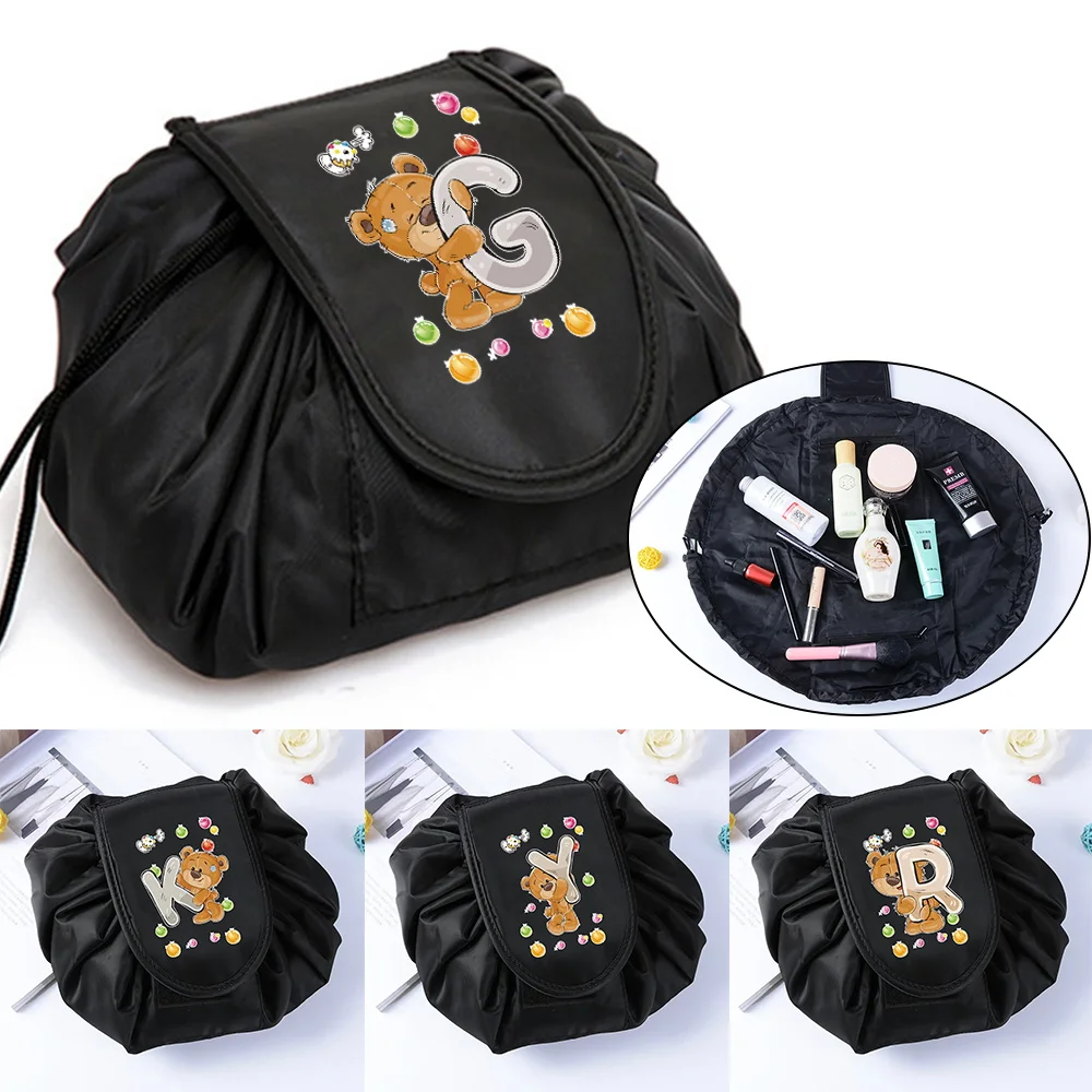 Women Drawstring Cosmetic Bag Travel Storage Makeup Bag Organizer Make Up Pouch Portable Bear Letter Print Toiletry Beauty Case
Women Drawstring Cosmetic Bag Travel Storage Makeup Bag Organizer Make Up Pouch Portable Bear Letter Print Toiletry Beauty Case
