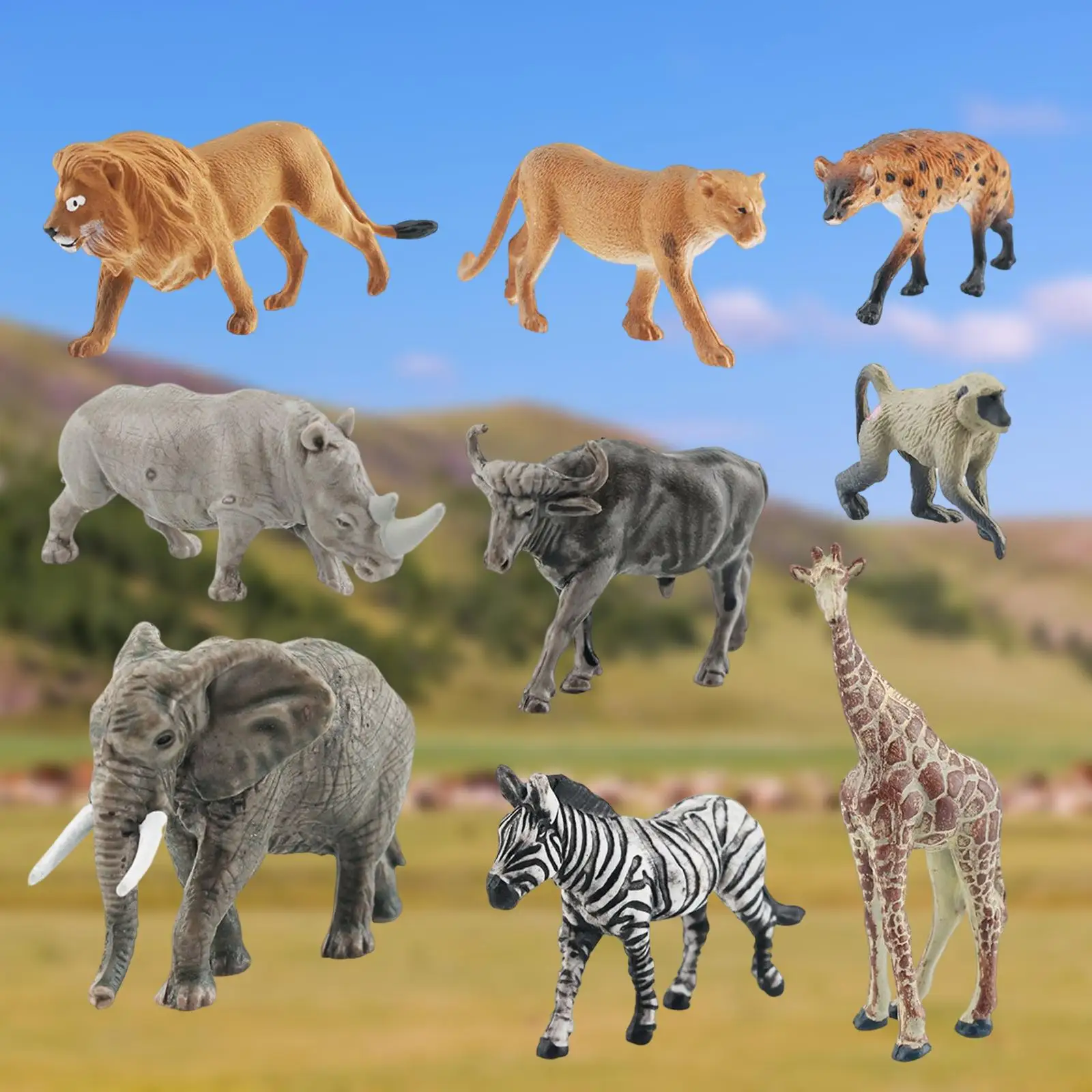 

9x South Africa Animal Model Figures for Theme Topper Festival
