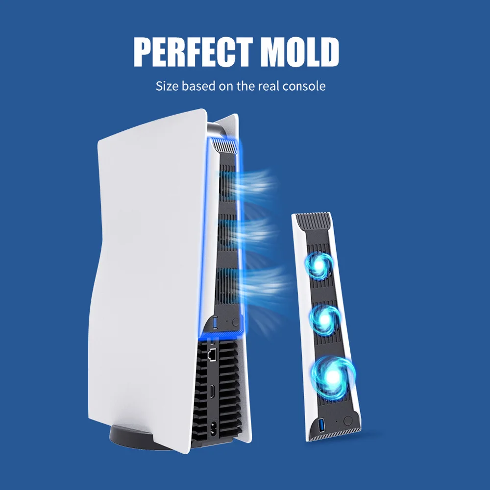 Cooling Stand for PS5 Cooling Fan Vertical Stand Display Game Console Cooling Fan Cooler for PS5 Accessories
Cooling Stand for PS5 Cooling Fan Vertical Stand Display Game Console Cooling Fan Cooler for PS5 Accessories