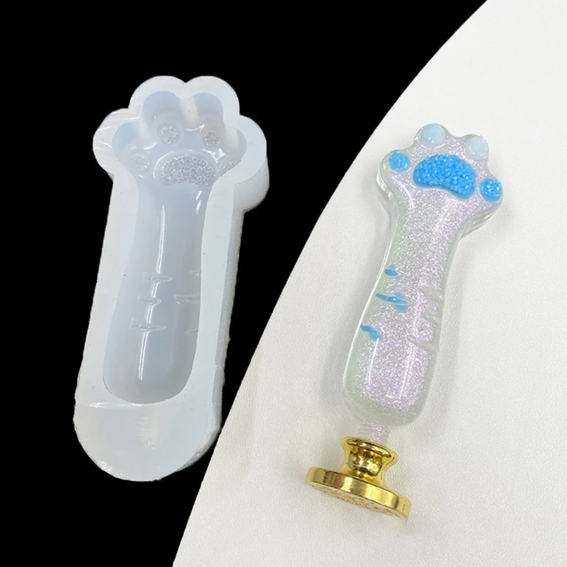 Crystal Epoxy Mold Cat-Paw Handle Silicone Mold for Resin Casting Wax Stamp Handle Silicone Mold Stamp Making Supplies
Crystal Epoxy Mold Cat-Paw Handle Silicone Mold for Resin Casting Wax Stamp Handle Silicone Mold Stamp Making Supplies