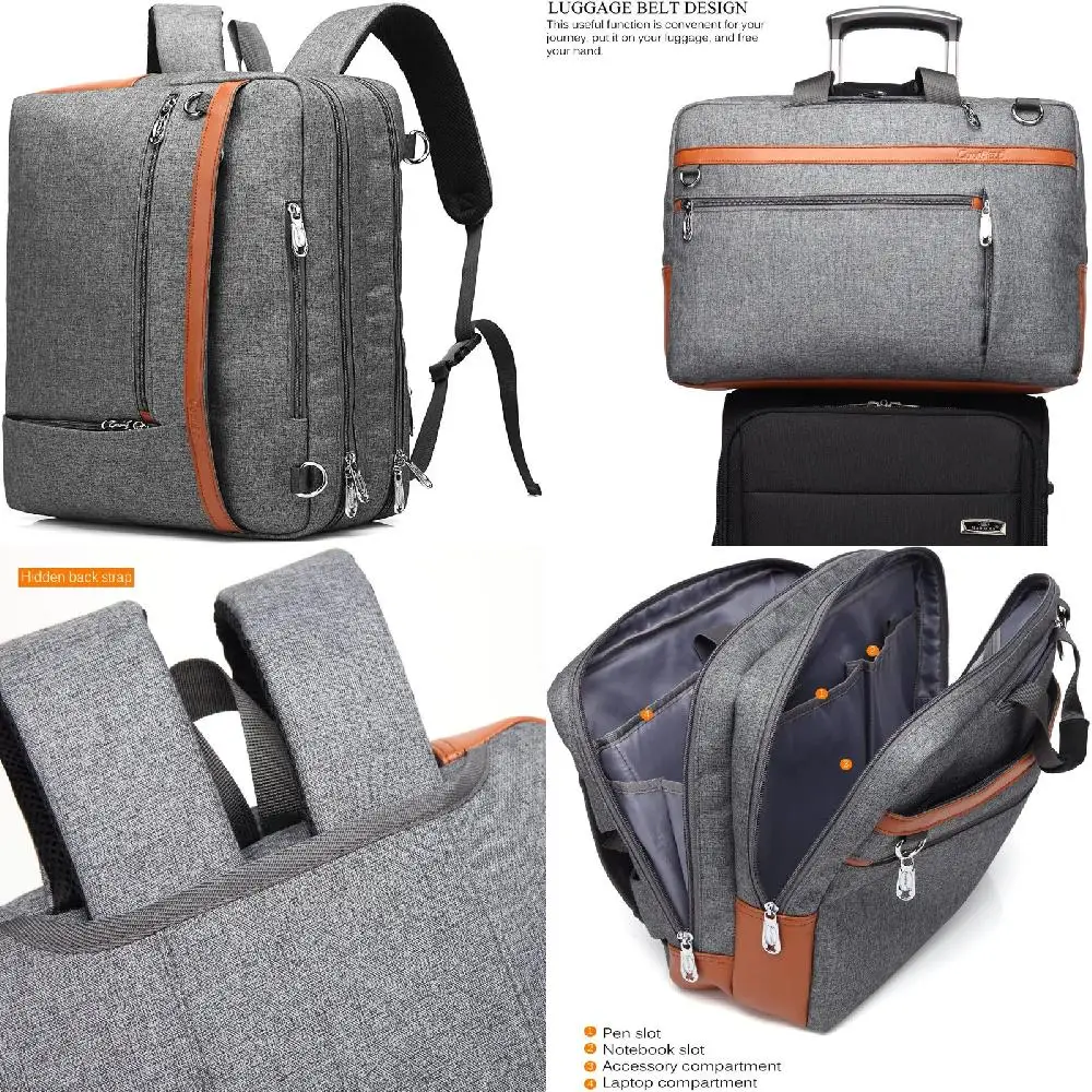 ines Luxurious Stylish Grey 17.3" Multi-functional Men/Women Travel Rucksack, Business Backpack/Shoulder Bag/Messenger Bag/Brief
ines Luxurious Stylish Grey 17.3" Multi-functional Men/Women Travel Rucksack, Business Backpack/Shoulder Bag/Messenger Bag/Brief