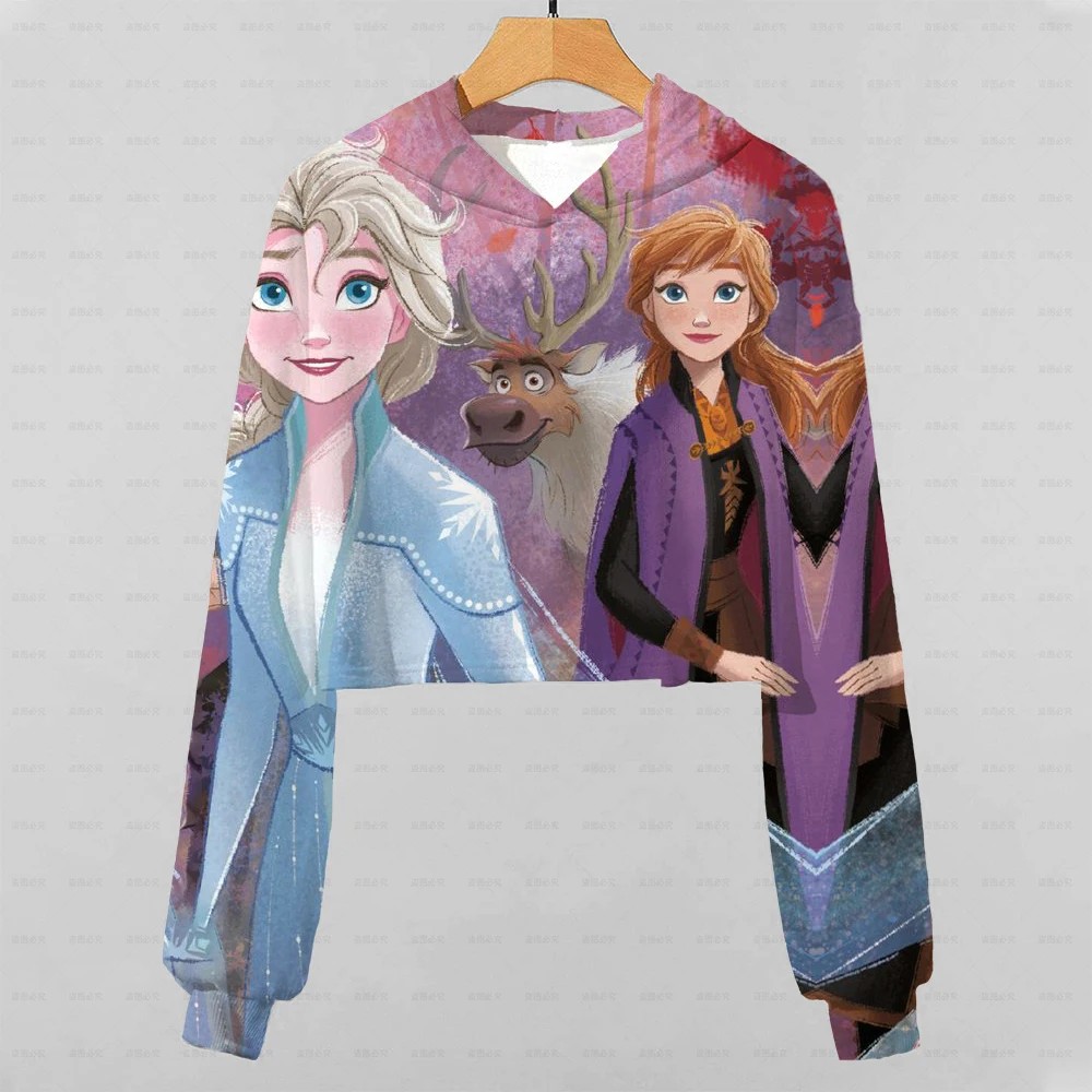 Elsa Y Anna Princess Snow And Ice 2 Cute Pattern Printed Long Sleeve Girls Hoodie Super Short 8-14 Years Old Spring And Autumn 
Elsa Y Anna Princess Snow And Ice 2 Cute Pattern Printed Long Sleeve Girls Hoodie Super Short 8-14 Years Old Spring And Autumn