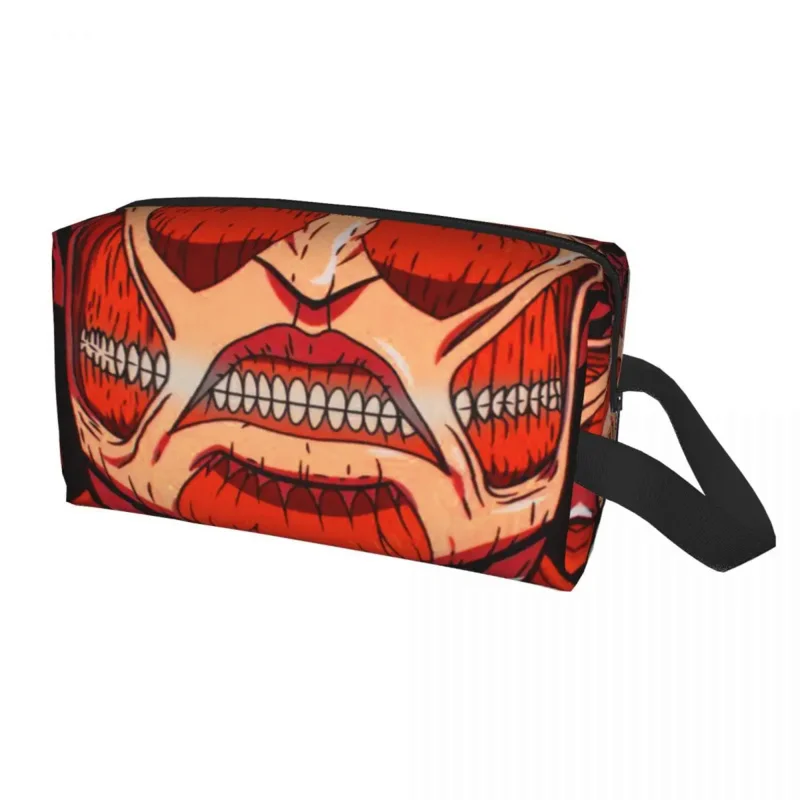 Cute Colossal Titan's Smile Travel Toiletry Bag Women Manga Attack on Titan Cosmetic Makeup Bag Beauty Storage Dopp Kit
Cute Colossal Titan's Smile Travel Toiletry Bag Women Manga Attack on Titan Cosmetic Makeup Bag Beauty Storage Dopp Kit
