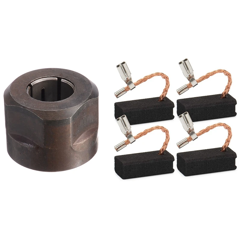 JEYL 1Pc Black Metal Collet Nut Plunge Router Parts 12.7Mm Center Hole Diameter 22.5X27mm With 4PCS Carbon Brush
JEYL 1Pc Black Metal Collet Nut Plunge Router Parts 12.7Mm Center Hole Diameter 22.5X27mm With 4PCS Carbon Brush