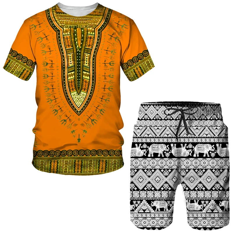 African 3D Print Oversize T-shirt/Shorts/Sets Africa Dashiki Men's Sportswear Tracksuit Short Sleeve Summer Men's Clothing Suit
African 3D Print Oversize T-shirt/Shorts/Sets Africa Dashiki Men's Sportswear Tracksuit Short Sleeve Summer Men's Clothing Suit