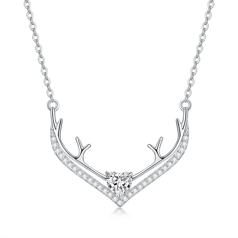 Vonmoos Silver Necklace 925 Big Antlers Pendant Necklace Statement Zircon Chain for Women Elegant Luxury Fashion Jewelry Gift
Vonmoos Silver Necklace 925 Big Antlers Pendant Necklace Statement Zircon Chain for Women Elegant Luxury Fashion Jewelry Gift