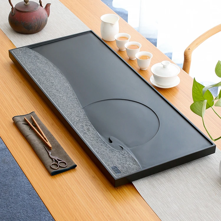 Black Stone Tea Tray Black Tea Puer Creative Simple Large Chinese Tea Serving Tray Storage Plateau De Service Instrument Tray
Black Stone Tea Tray Black Tea Puer Creative Simple Large Chinese Tea Serving Tray Storage Plateau De Service Instrument Tray
