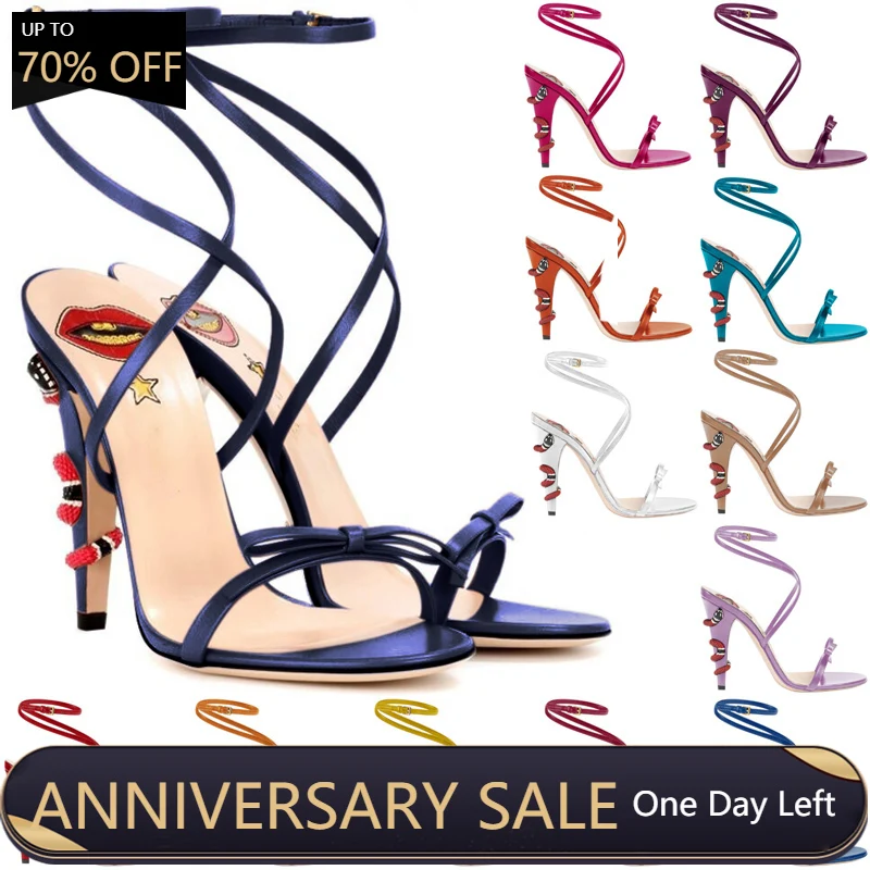 Women Spike High Heels Sexy Sandals Snake Evening Party Bowing Shoes Buckle Ankle Strap Bridals Ball Summer Lady Sandals C-SL-1
Women Spike High Heels Sexy Sandals Snake Evening Party Bowing Shoes Buckle Ankle Strap Bridals Ball Summer Lady Sandals C-SL-1