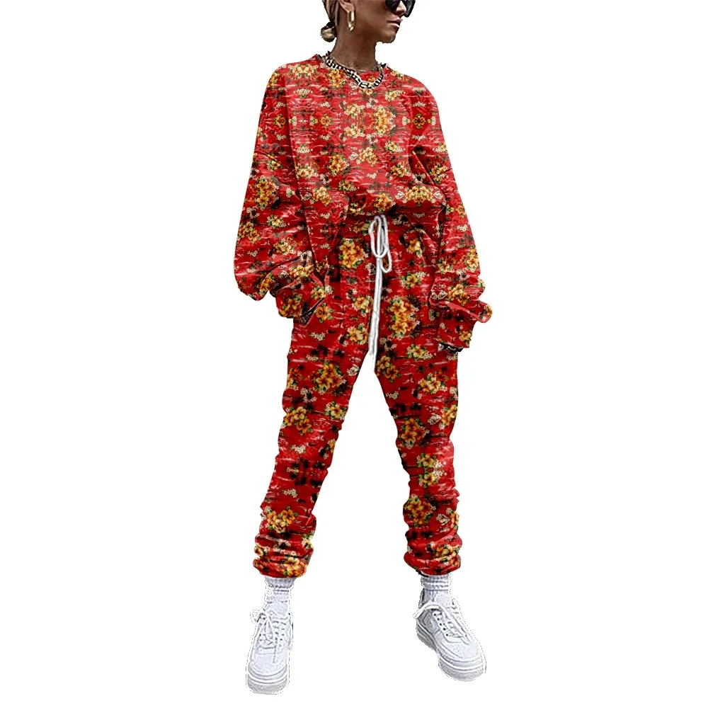 Women's Activewear Two Piece Floral Print Activewear Casual Sweater + Pants Women's Activewear
Women's Activewear Two Piece Floral Print Activewear Casual Sweater + Pants Women's Activewear