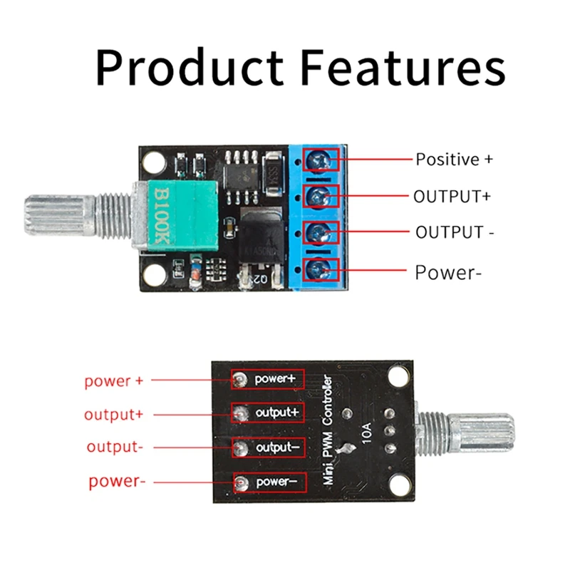 10 Pcs PWM DC Motor Speed Controller 5V-16V12V Speed Control Switch 10A Switch Function LED Dimming Speed Control Module
10 Pcs PWM DC Motor Speed Controller 5V-16V12V Speed Control Switch 10A Switch Function LED Dimming Speed Control Module