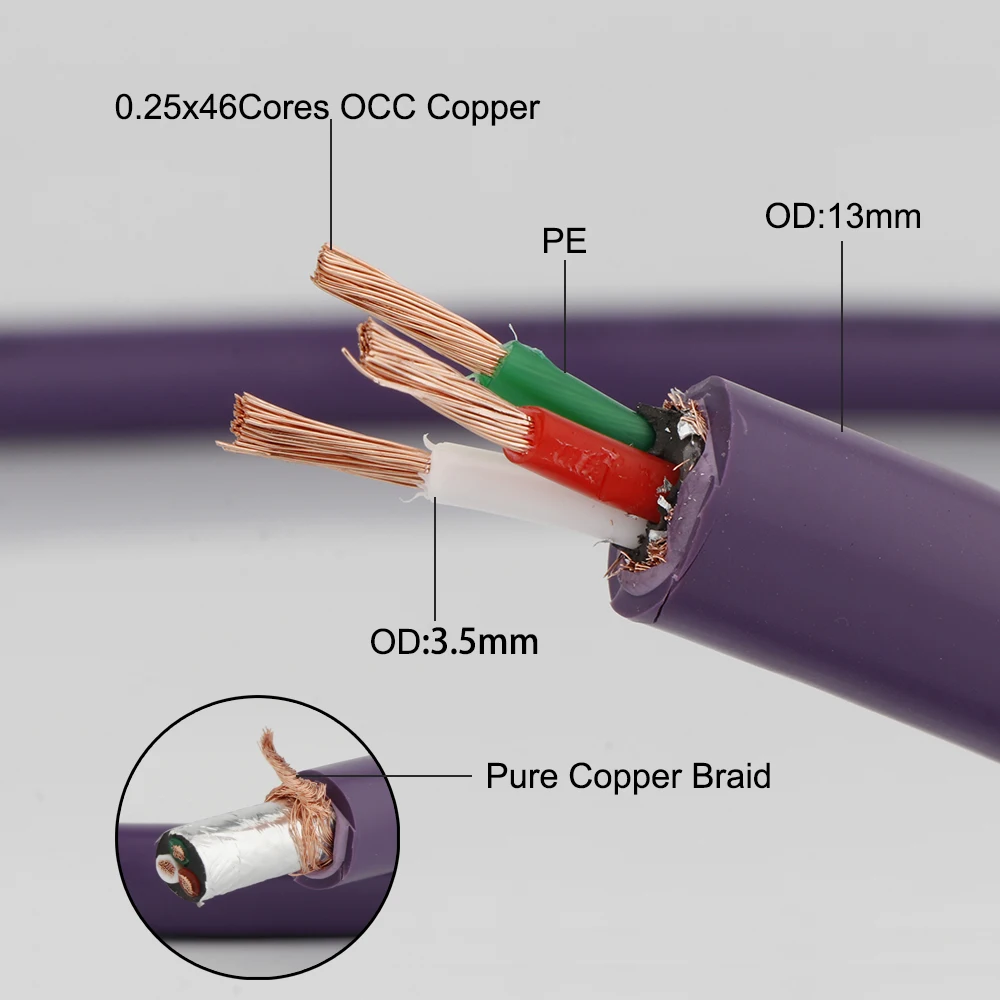 one Piece OCC Copper audio cable Hi-end AC power cable bulk wire for DIY Audio power cord
one Piece OCC Copper audio cable Hi-end AC power cable bulk wire for DIY Audio power cord