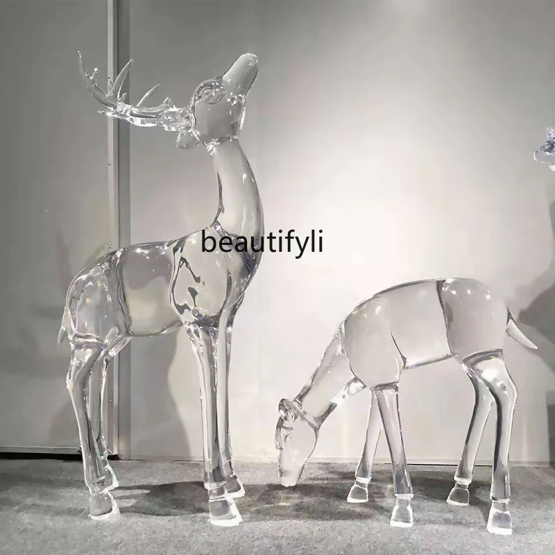 GY Shopping Mall Sales Office Large Transparent Resin Sculpture Deer Decoration Villa Courtyard Landscape Decoration
GY Shopping Mall Sales Office Large Transparent Resin Sculpture Deer Decoration Villa Courtyard Landscape Decoration