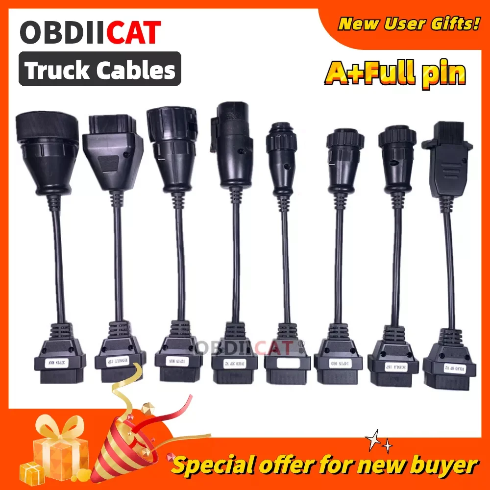 Car Cables Truck Cables For OBDIICAT TCS Pro OBD2 Full Set 8pcs Trucks Cables Diagnostic Tool Connect Cable
Car Cables Truck Cables For OBDIICAT TCS Pro OBD2 Full Set 8pcs Trucks Cables Diagnostic Tool Connect Cable