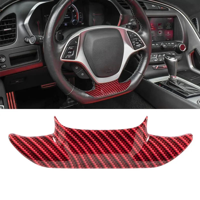 

Carbon Fiber Look Steering Wheel Cover Molding Cover Trim For Chevrolet Corvette C7 Z06 Z51 ZR1 Stingray Grand Sport 2014 - 2019