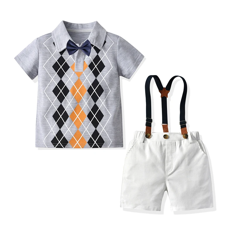 2 шт., футболка с коротким рукавом и шорты на подтяжках 
2 шт., футболка с коротким рукавом и шорты на подтяжках