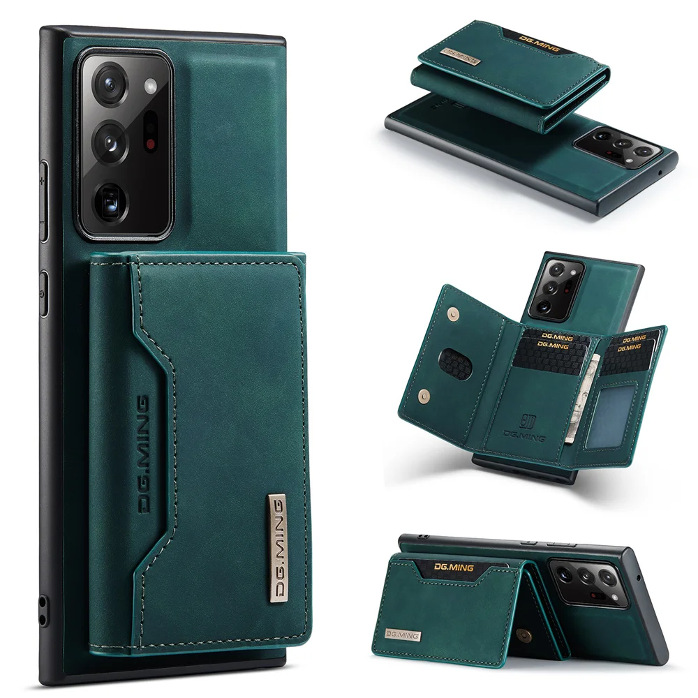 

DG.MING 2 in 1 Detachable Card Bag Wallet Case for Galaxy Note 20/Note 20 Ultra Premium Leather Case with Trifold Card Holder