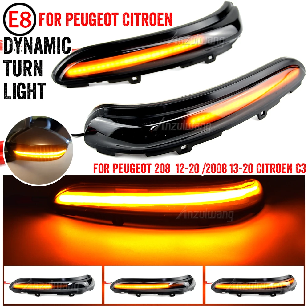 2Pcs Dynamic LED Side Mirror Blinker Flowing Light For Peugeot 208 2008 2012 2013 2014 2015 2016 2017 2018 2019 2020 Citroen C3
2Pcs Dynamic LED Side Mirror Blinker Flowing Light For Peugeot 208 2008 2012 2013 2014 2015 2016 2017 2018 2019 2020 Citroen C3
