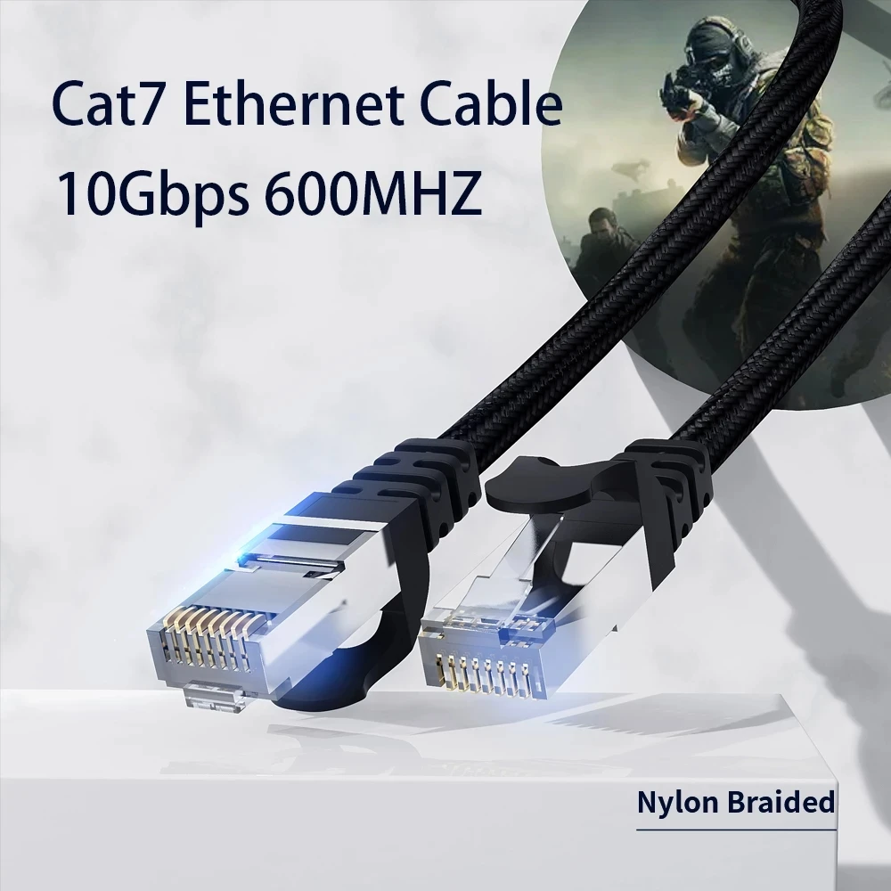 

8690 RJ45 Cat7 Lan кабель Stp Rj 45 10 Гбит/с/600 МГц ftp сетевой кабель для ПК маршрутизатора ноутбука PS5 ТВ-приставки кабель Ethernet