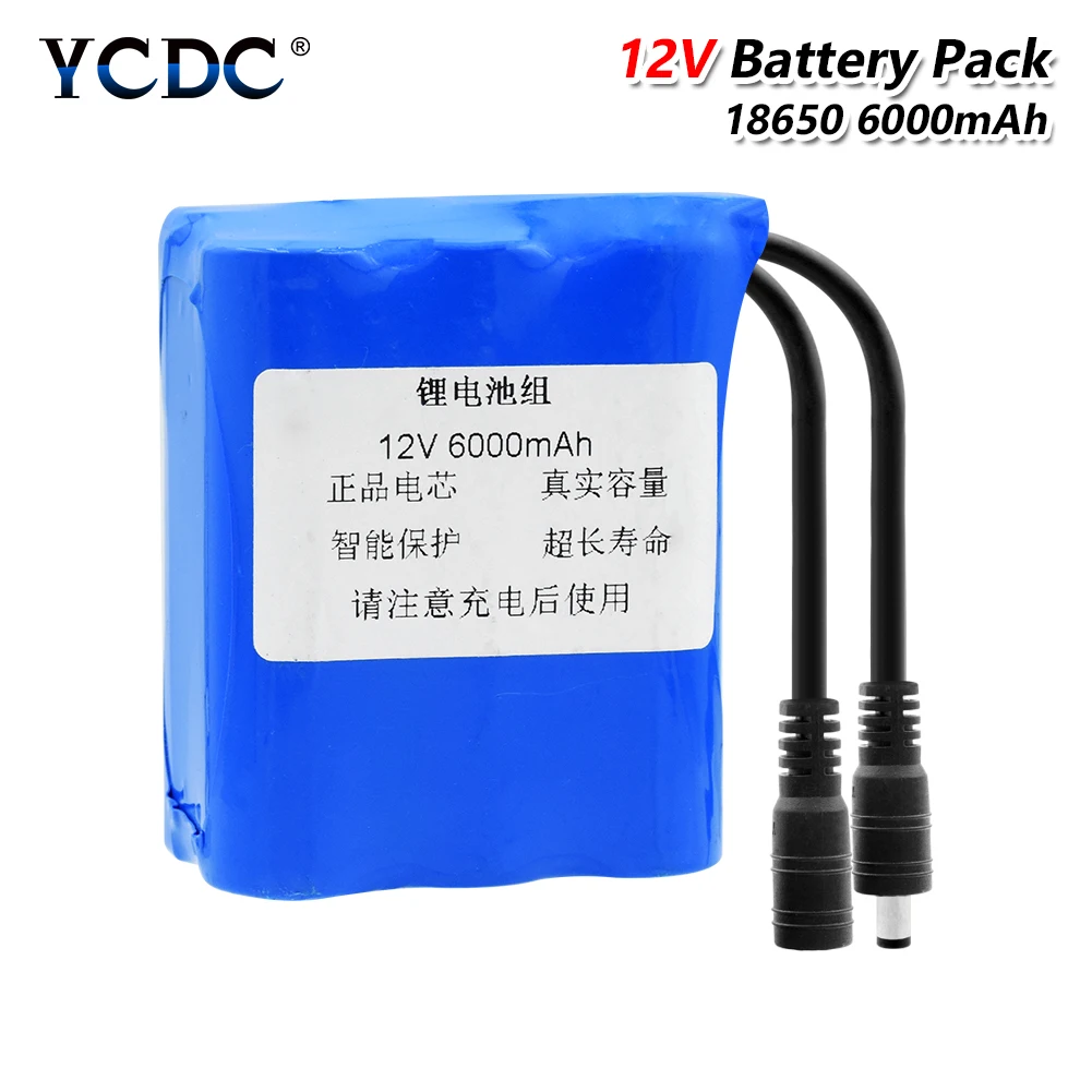 12V 6000mAh 6x18650 Cell Group Lithium Battery Rechargeable 6000mAh 6*18650 Battery Pack 12V DC Plug With DC Connector
12V 6000mAh 6x18650 Cell Group Lithium Battery Rechargeable 6000mAh 6*18650 Battery Pack 12V DC Plug With DC Connector