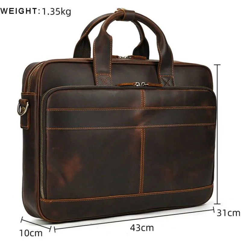Genuine Bag Male Working Capacity Handbags Handbag Tote Big 17.3" Shoulder Briefcases Men's Leather Business Laptop
Genuine Bag Male Working Capacity Handbags Handbag Tote Big 17.3" Shoulder Briefcases Men's Leather Business Laptop