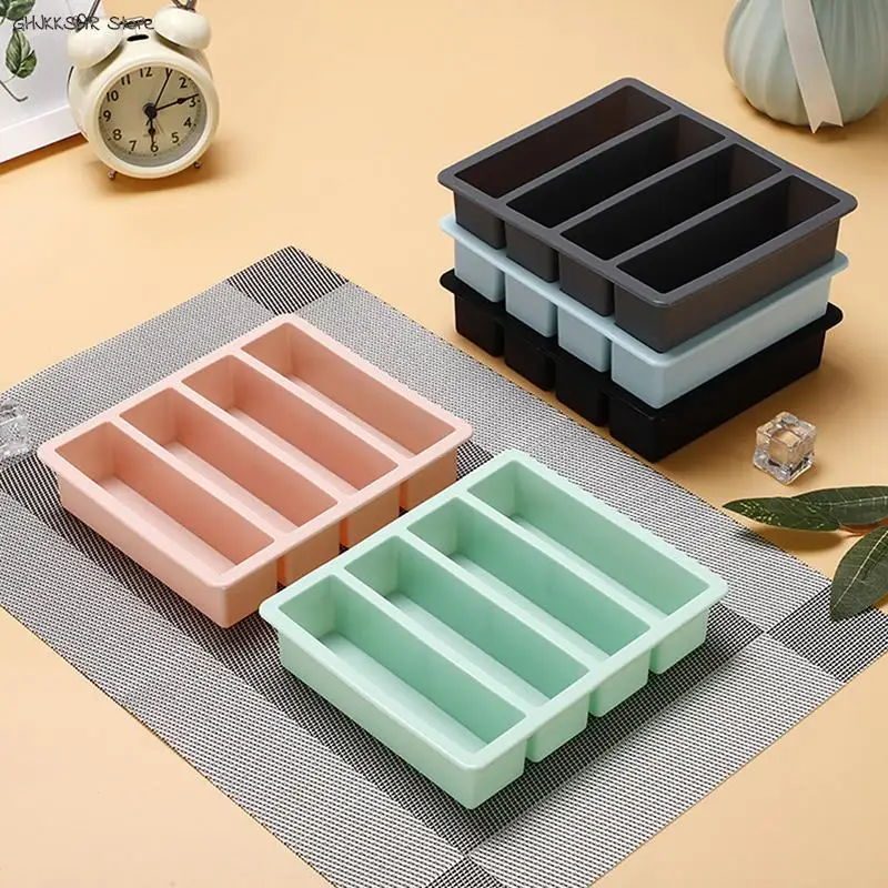 HOT 1pc Long Strip Silicone 4 Grid Giant Silicone Ice Cubes Square Tray Mold Non-toxic Durable Wine Ice Cube Manufacturers
HOT 1pc Long Strip Silicone 4 Grid Giant Silicone Ice Cubes Square Tray Mold Non-toxic Durable Wine Ice Cube Manufacturers