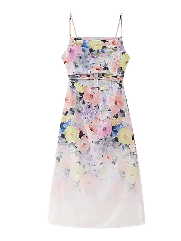 Fragmented Floral Sling Slash Neck Dress Women Backless Hollow Out Split Long Robes 2023 Summer Female Beach Party vestido
Fragmented Floral Sling Slash Neck Dress Women Backless Hollow Out Split Long Robes 2023 Summer Female Beach Party vestido