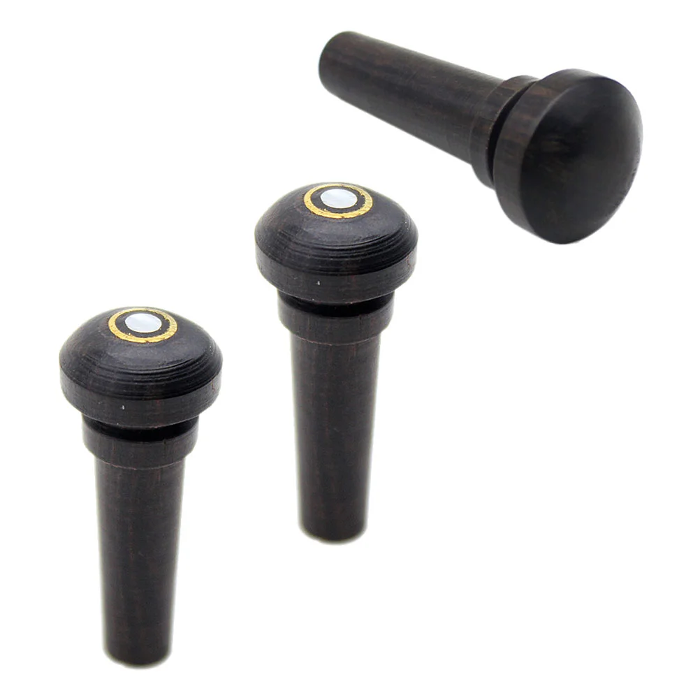 

3 Pcs Tuning Peg Violin Endpin Tail Pegs Decked Accessories Fine Tune Chinrest Wooden Tuners Ebony