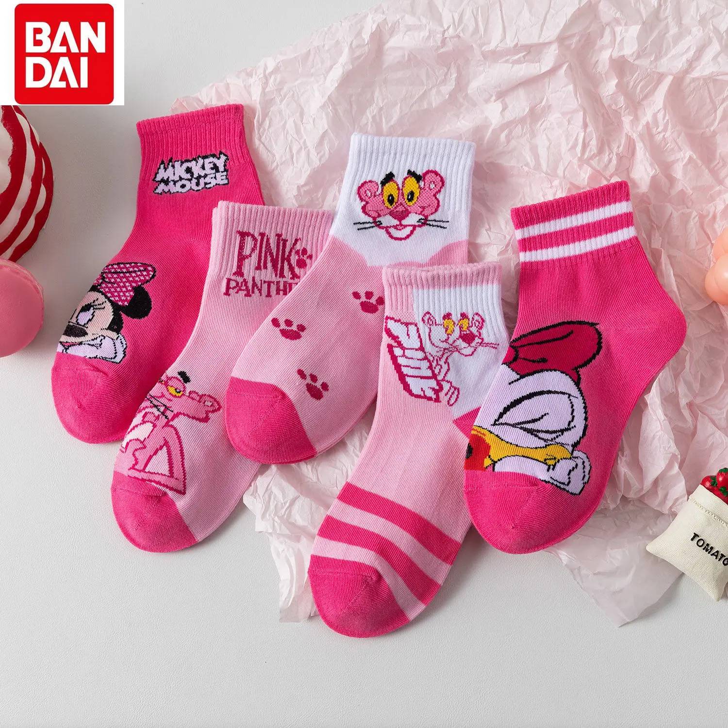 Bandai Disney Cute Cartoon Pink Panther Stitch Winnie The Pooh Print Student Summer Comfortable Cotton Breathable Cotton Socks 
Bandai Disney Cute Cartoon Pink Panther Stitch Winnie The Pooh Print Student Summer Comfortable Cotton Breathable Cotton Socks