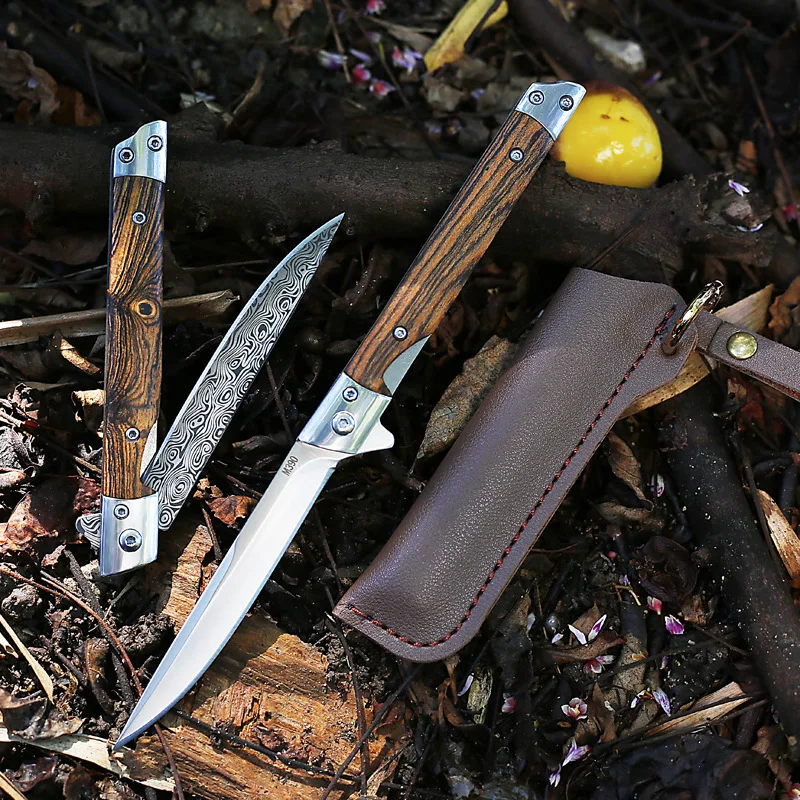 Damascus Sandalwood Folding Knife Tactical Hunting Self Defense Knife High Hardness CS Pocket Fruit Knife
Damascus Sandalwood Folding Knife Tactical Hunting Self Defense Knife High Hardness CS Pocket Fruit Knife