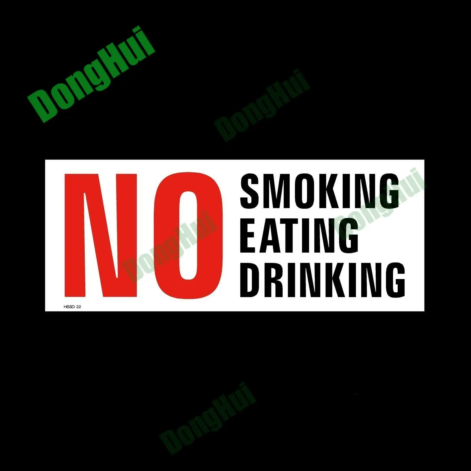 

No Smoking, Eating, Drinking Label Plastic Sign Warning Caution Danger Adhesive Car Sticker PVC Waterproof for Public Places