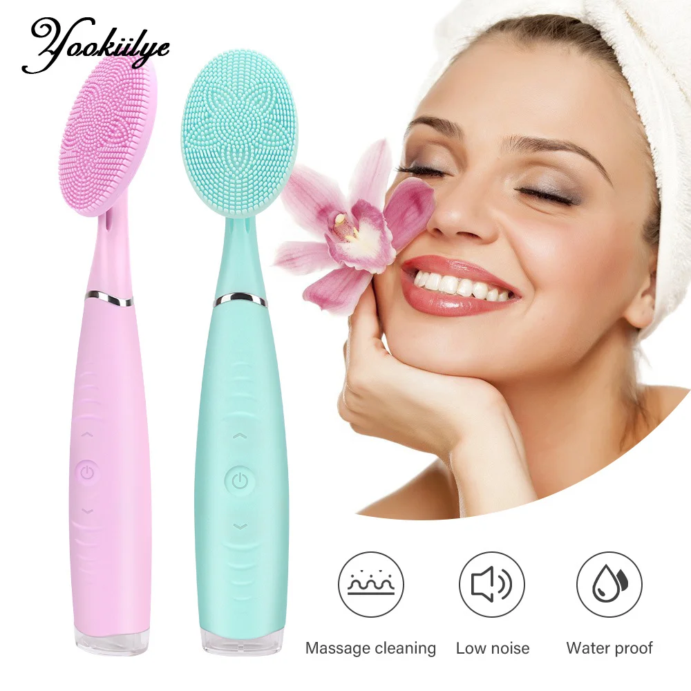 Electric Facial Cleansing Brush Face Wash Silicone Ultra-sonic Cleaner Skin Care Face Massager Pore Exfoliator Face Scrub Brush
Electric Facial Cleansing Brush Face Wash Silicone Ultra-sonic Cleaner Skin Care Face Massager Pore Exfoliator Face Scrub Brush