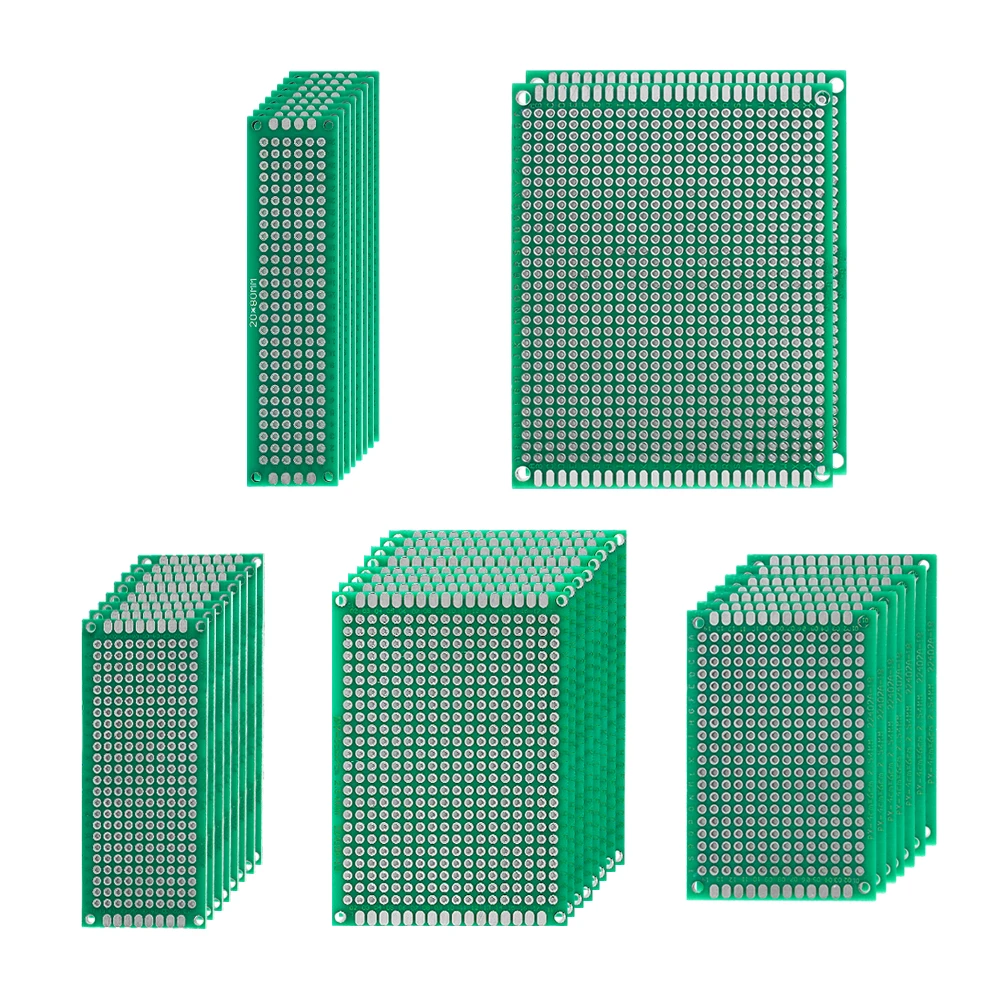 34PCS Double Sided PCB Board Set 2*8cm 3*7cm 4*6cm 5*7cm 7*9cm Prototype Kit DIY Universal Circuit Board
34PCS Double Sided PCB Board Set 2*8cm 3*7cm 4*6cm 5*7cm 7*9cm Prototype Kit DIY Universal Circuit Board