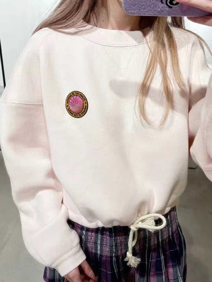 Женский хлопковый свитшот с принтом, однотонный удобный пуловер с круглым вырезом и буквенным принтом, повседневный простой свитшот, весна-...
Женский хлопковый свитшот с принтом, однотонный удобный пуловер с круглым вырезом и буквенным принтом, повседневный простой свитшот, весна-...