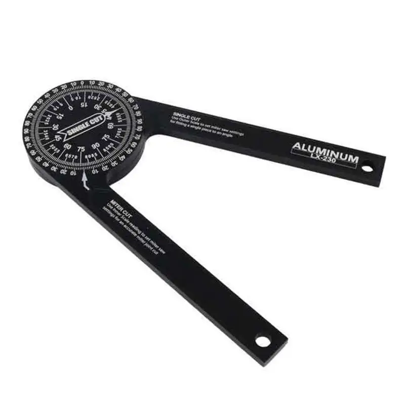 Алюминиевый транспортир для торцов, угломер для деревообработки
Алюминиевый транспортир для торцов, угломер для деревообработки