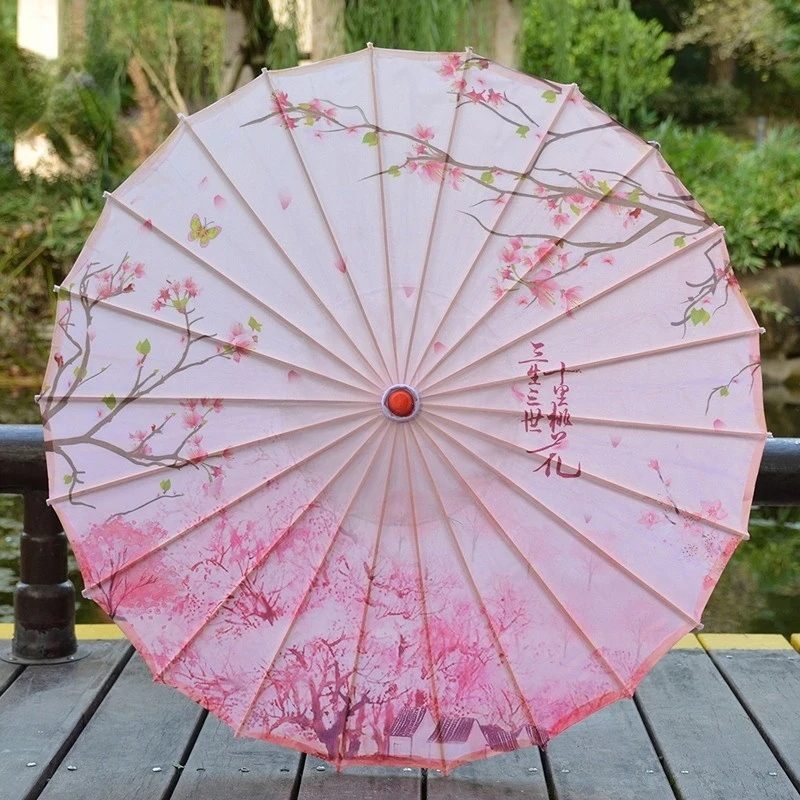 84cm New Silk Cloth Oil Paper Umbrella Rain Women Decor Vintage Dance Prop Peach Blossom Chinese Intangible Cultural Parasol
84cm New Silk Cloth Oil Paper Umbrella Rain Women Decor Vintage Dance Prop Peach Blossom Chinese Intangible Cultural Parasol