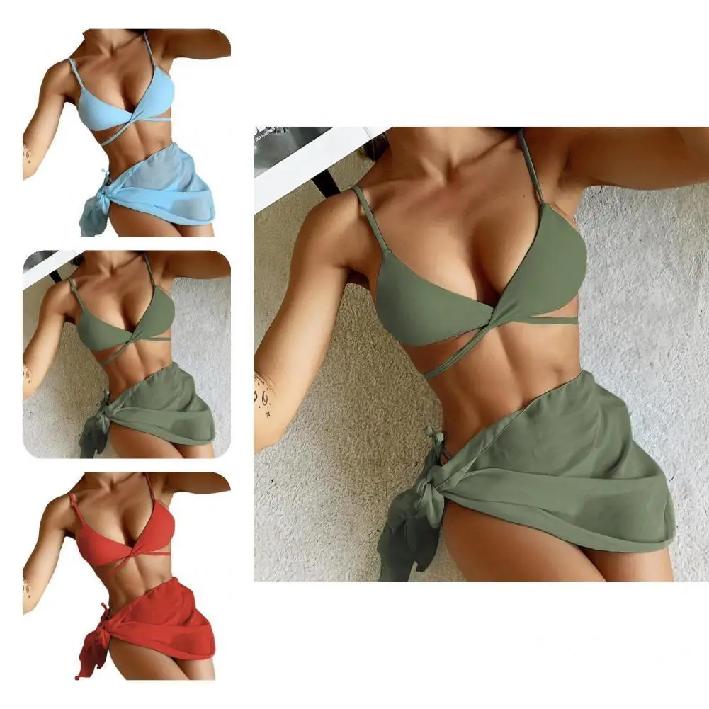 3Pcs/Set Attractive Women Swimsuit Sling Ladies Skirt Bikini Off Shoulder Lace-up Split Bikini
3Pcs/Set Attractive Women Swimsuit Sling Ladies Skirt Bikini Off Shoulder Lace-up Split Bikini