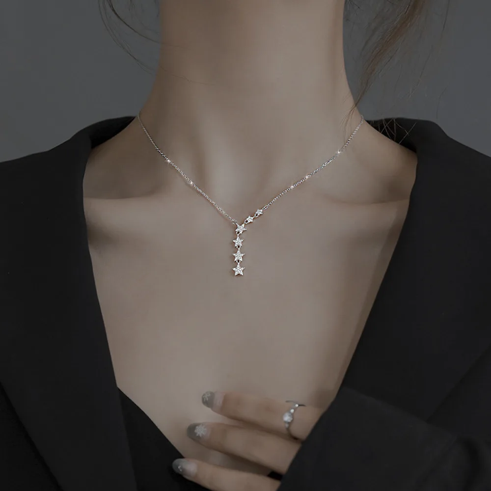 Silver Color Necklace Light Luxury Star Necklace for Women Simple Fashion Clavicle Chain Jewelry for Wedding Gift
Silver Color Necklace Light Luxury Star Necklace for Women Simple Fashion Clavicle Chain Jewelry for Wedding Gift